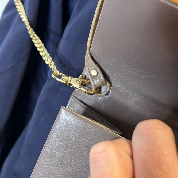 Dior Christian Dior Taupe Structured Smooth Leather Crossbody Shoulder Bag Purse - Picture 13 of 16